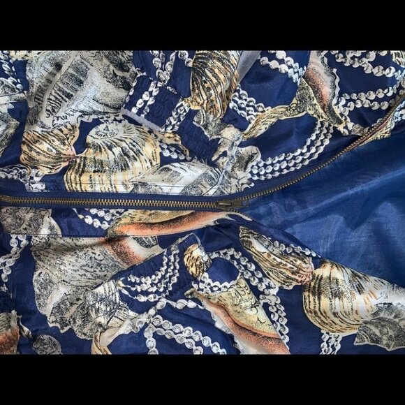 Vintage Silk Jacket Women’s Size Large Lightweight Seashell Pearl Nautical CoAco - Picture 9 of 10